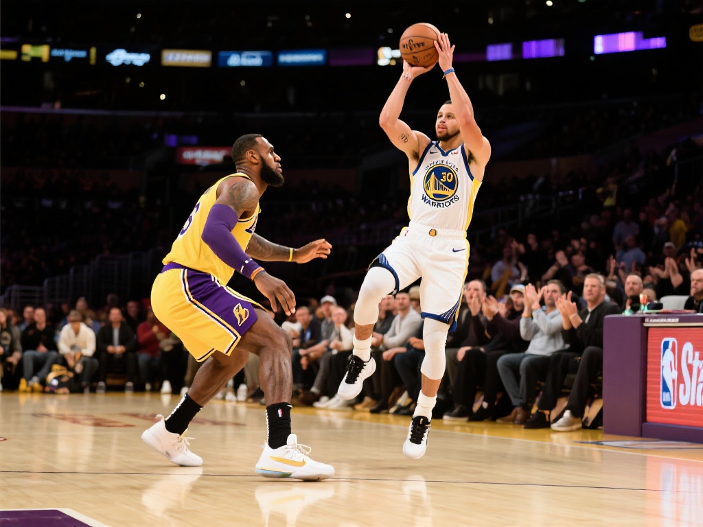 勇士湖人巅峰对决:库里4月4日经典常规赛集锦 尽管湖人阵中有詹姆斯这样的全能型球员,但